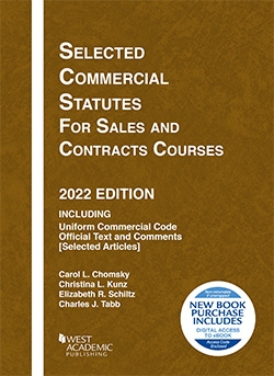 Selected Commercial Statutes for Sales 2022